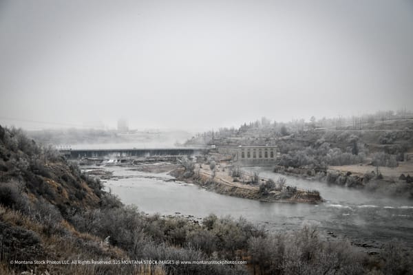 Great Falls Dam, Foggy Morning